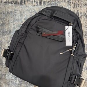 Black Backpack with Durable Fabric and Sleek Design